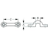Sea-Dog 0812711 Pad Eye, A: 3/8