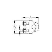 Sea-Dog 1595021 Stainless Wire Rope Clip, 2 Mm Wire Size - 159502-1 - 354-1595021F1