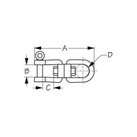 Sea-Dog 182210 Stainless Steel Eye & Jaw Swivel, 3/8