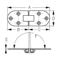 Sea-Dog 2015511 Stainless Flush 2-Pin Hinge - 201551-1 - 354-2015511F1
