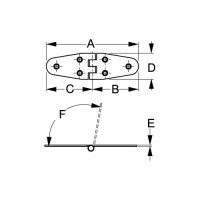 Sea-Dog 2017251 Flush Mount Round Side Door Hinge - 201725-1 - 354-2017251F1