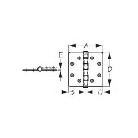 Sea-Dog 205227 Heavy Duty Butt Hinge, 4-1/2