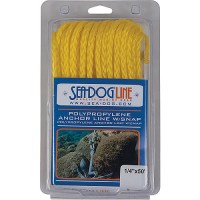 Sea Dog Hollow Braid Poly-Pro Anchor Line With Steel Snap - 304210100Yw-1 - 354-304210100Yw1F1