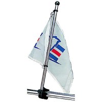 Seadog Adjustable Rail Mount Flagpole | Injection Molded Nylon / Stainless - 327122-1 - 354-3271221F1