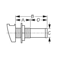 Straight Gas Tank Vent, Chrome/Zinc - 352100-1 - 354-3521001F1