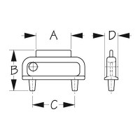 Black Nylon Deck Plate Key - 357399-1 - 354-3573991F1