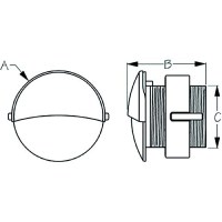 Seadog 401270 Led Flush Mount Round Courtesy Light With Stainless Cover | White Finish - 401270-1 - 354-4012701F1