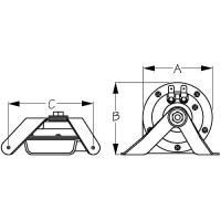 Seadog 431410 Black Finish 3 Amp 107 Db Mini Compact Horn & Bracket | Powder Coated Steel | 3-5/16