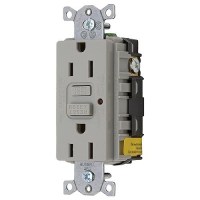 Gfci Duplex Receptacle W/Cover Plate, Gray - Gfrst52Mgy - 36-Gfrst52Mgyf1