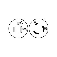 Hubbell Hbl105Gf Yellow Watertight 30A Twist Lock To 15A Straight Blade Adapter With Gfci 30 - Hbl105Gf - 36-Hbl105Gff1