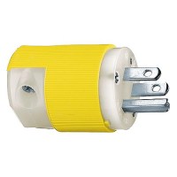 Hubbell Hbl52Cm66C Yellow 15A 125V Insulgrip Plug - Hbl52Cm66C - 36-Hbl52Cm66Cf1