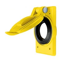 Hubbell Hbl74Cm25Woa Polycarbonate Spring Loaded Weatherproof Cover, Yellow - Hbl74Cm25Woa - 36-Hbl74Cm25Woaf1