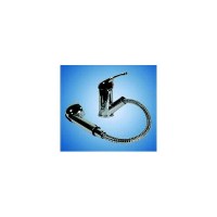 Scandvik 10871 Single Lever Galley Faucet With Pull-Out Sprayer, 5' Chrome-Flex Hose - 10871 - 390-10871F1