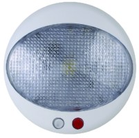 Scandvik Led 5 Surface Mount Euro-Dome Light With Night Light - 41344P - 390-41344Pf1