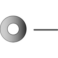 Seachoice Stainless Steel Flat Washer, #10 - Rp-Bp1396Sc - 50-59934F1