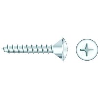 Seachoice 01768 Chrome Plated Ss Phillips Tapping Screw - Oval Head, #8 X 3/4