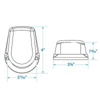 Seachoice Led Bow Light, Marine Navigation, Chrome Bi-Color, 4 In. - 2021 - 50-02021F1