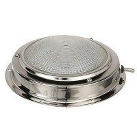Seachoice Led Surface-Mount Dome Light, Bright White, Stainless Steel Flange, 5 In. Diameter - 3291 - 50-03291F1