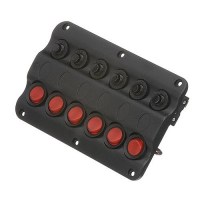 Seachoice Led 12V 6-Switch Distibution Panel, Pre-Wired, Boat Panel Mount - 12331 - 50-12331F1