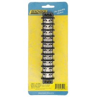 Seachoice Terminal Block, 10-Gang, Nickel Plated Brass Terminals - 13591 - 50-13591F1