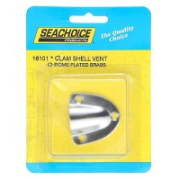 Seachoice 16101 Chrome Plated Brass Clam Shell Ventilator - 1-9/16
