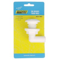 Seachoice 90-Degree Thru Hull Fitting, Fits 3/4 In. Id Hose, 7/8 In. Max. Hull - 18061 - 50-18061F1