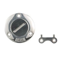 Seachoice Stainless Steel Deck Fill With Cap (Chain Tether) For 1-1/2
