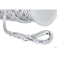 Premium 3-Strand Twisted Nylon Anchor Linewhite With Blue Tracer, 1/2