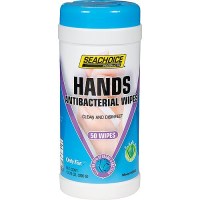 Seachoice 90903 Hands Antibacterial Wipes, 50-Ct. Canister - 90903 - 50-90903F1
