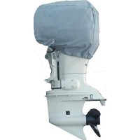Carver 70000F10 Universal Outboard Motor Cover, Poly-Flex Ii Slate Gray, 5 Hp - 70000F10 - 500-70000F10F1
