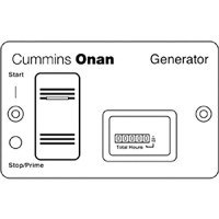 Onan Switch & Analog Hourmeter Panel For Gasoline & Lp Vapor Generators - 300-5332 - 515-3005332F1