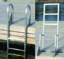 Dock Edge Welded Aluminum Flip Up Dock Ladder - De2023F - 686-2023F Superseded By: 686-De2123Ff1