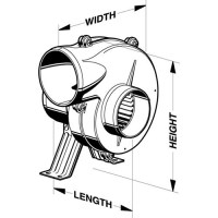 Jabsco 35440-0000 12V Blower Flex Mount & 4
