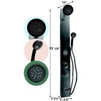 Durafaucet Dfsa913Mb Rv Shower Column With Shower Head And Wand, Matte Black - Df-Sa913-Mb - 621-Dfsa913Mbf1
