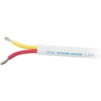 Ancor Marine Grade 123705 Tinned Duplex Safety Cable Red And Yellow With White Jacket, 6/2 Flat, 50' - 123705 - 639-123705F1