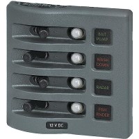 Weatherdeck Breaker Panel 12Vac 4 Pos Gray - 4374-Bss - 661-4374F1
