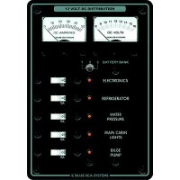 Blue Sea Systems 8081 Traditional Metal Dc Circuit Breaker Panel - 5 Positions - 8081-Bss - 661-8081F1