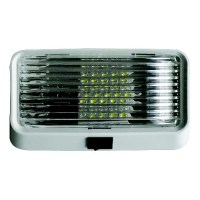 Valterra Dg52723Vp Led Surface Mt. Porch Light W/Switch, Rectangular, White W/Clear Lens - Dg52723Vp - 681-Dg52723Vpf1