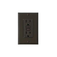 Diamond Group Gfi Receptacle W/Light, Brown - Dg15Bvp - 681-Dg15Bvpf1