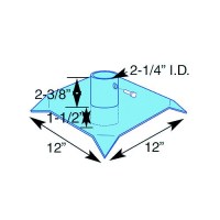 Dock Edge 94-102-F Bottom Pad, Galvanized - De94102F - 686-94102Ff1