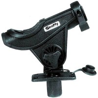 Scotty 281Bk Bait Caster/Spinning Rod Holder W/ Flush Mt., Black, 12/Case - 0281-Bk - 736-281Bkf1