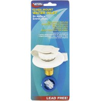 Valterra Flush Mount Mpt Plastic Flange Brass Check Valve Rv Water Inlet - Includes Screws, Putty Tape & Teflon Tape - A01-0170Lfvp - 800-A010170Lfvpf1