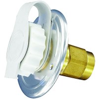 Valterra White Flush Mount Fpt Brass Check Valve Rv Water Inlet - Includes Screws, Putty Tape & Teflon Tape - A01-0172Lfvp - 800-A010172Lfvpf1