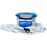 Samson Pro-Set-3 Nylon Anchor Line, White With Red And Green Tracers - 603 024 010 083 - 83-603024010083F1