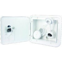 B&B Molders 94254 City/Gravity Water Center W/Plastic Check Valve, Polar White - 94254 - 865-94254F1