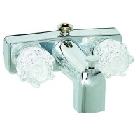 Valterra Phoenix Pf213332 Durapro Chrome Finish Two Handle Rv Tub & Shower Diverter Faucet With Clear Acrylic Knobs - Pf213332 - 800-Pf213332F1