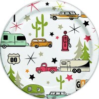 Jr Products Camp Casual Cc007R10 Eco-Friendly Paper Dinner Plates, Road Trip - Cc-007R10 - 342-Cc007R10F1