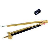 Weems & Plath Wap001049 Professional Brass Pencil Compass, 8-1/4