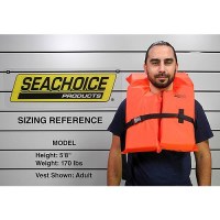 Seachoice 85520 Type Ii Life Vest - Adult, Orange - Epe1110Ak1Auo-85520 - 50-85520F1