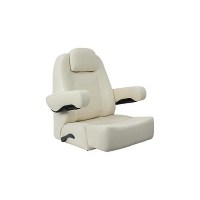 Springfield Marine 104214501 Charter Helm Low-Back With Bolster, Off-White - 1042145-01 - 169-104214501F1